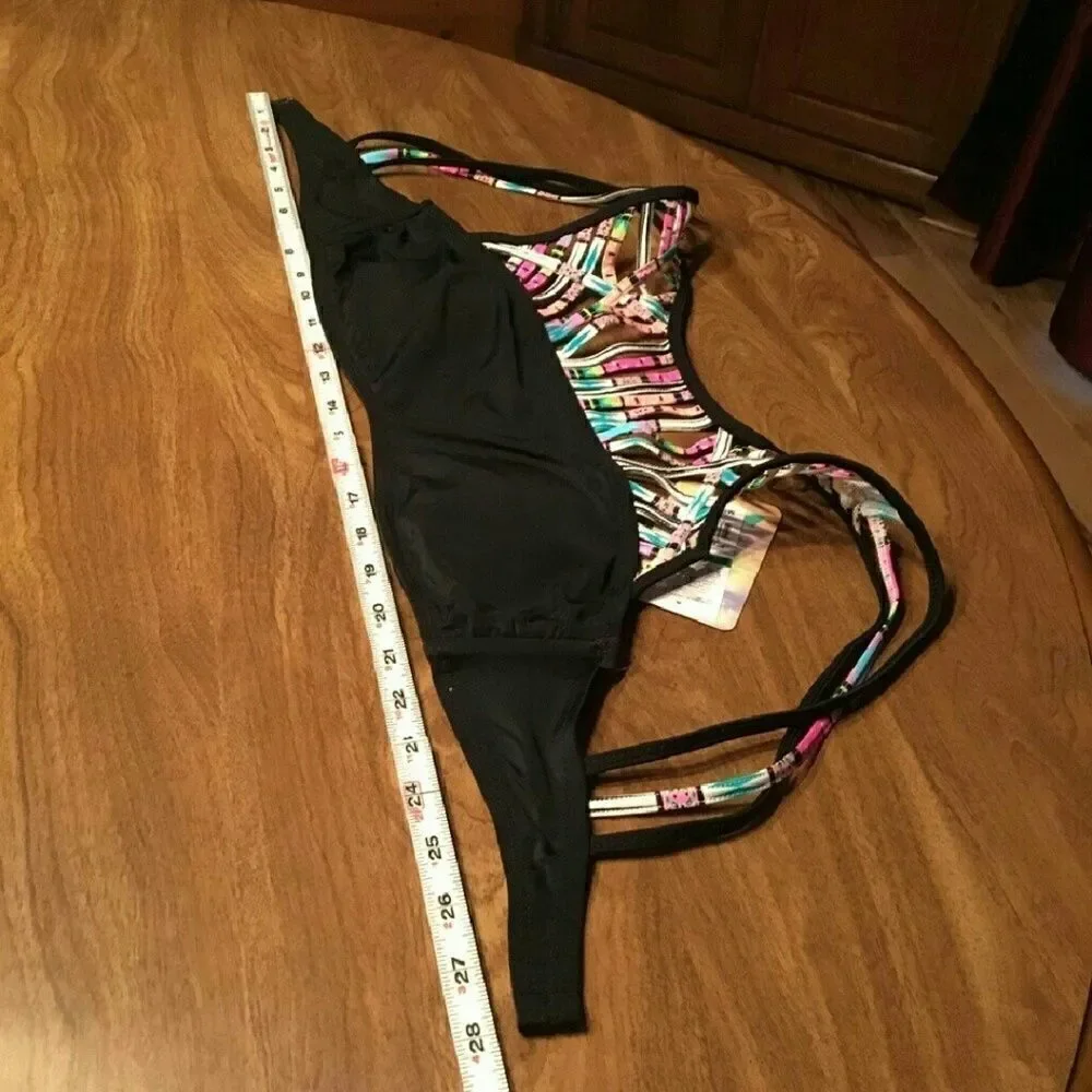 HOBIE Tribal Cut Out Bikini Top Swim Top Bathingsuit Top Swimsuit top  New - Picture 7 of 7